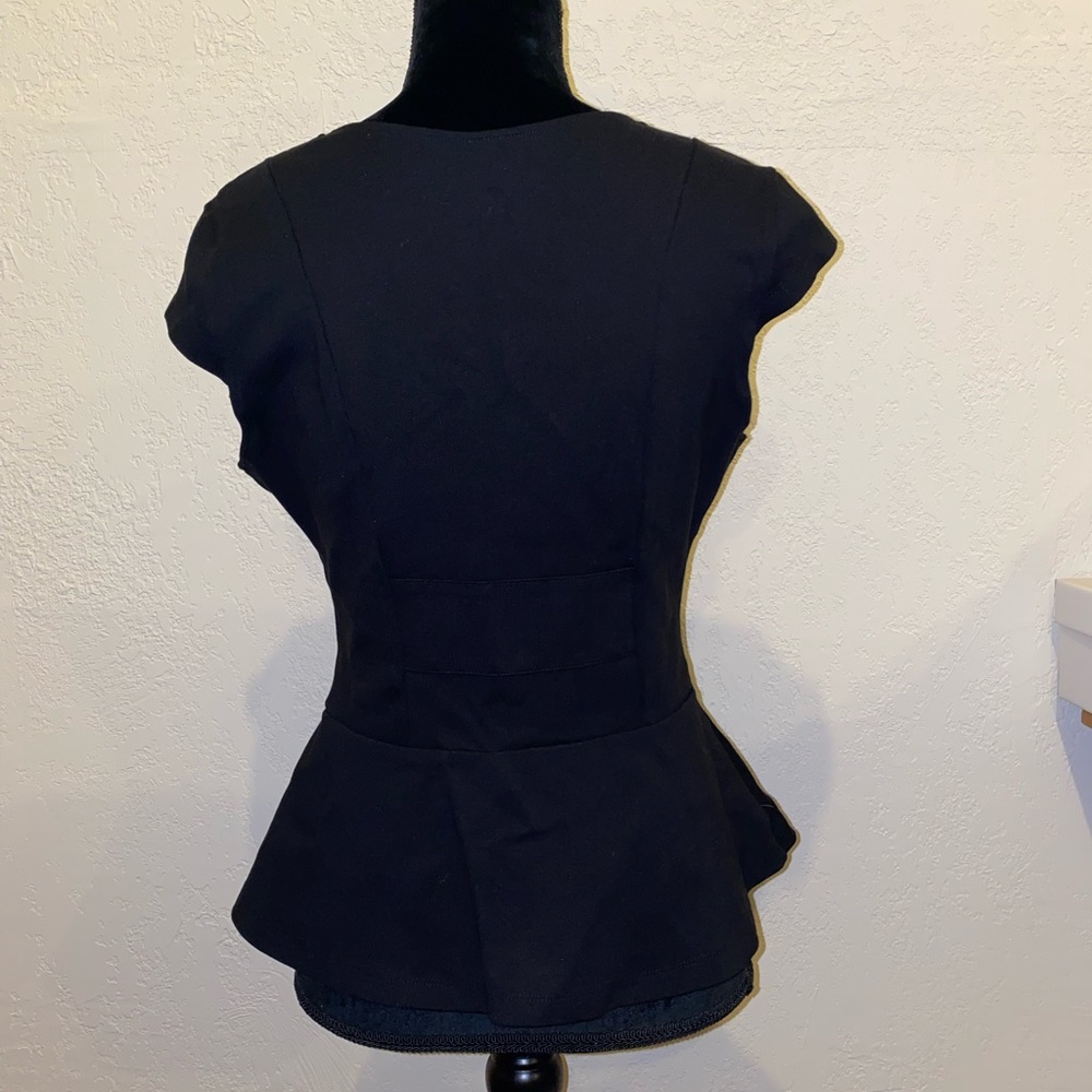 Black peplum top - Picture 3 of 10